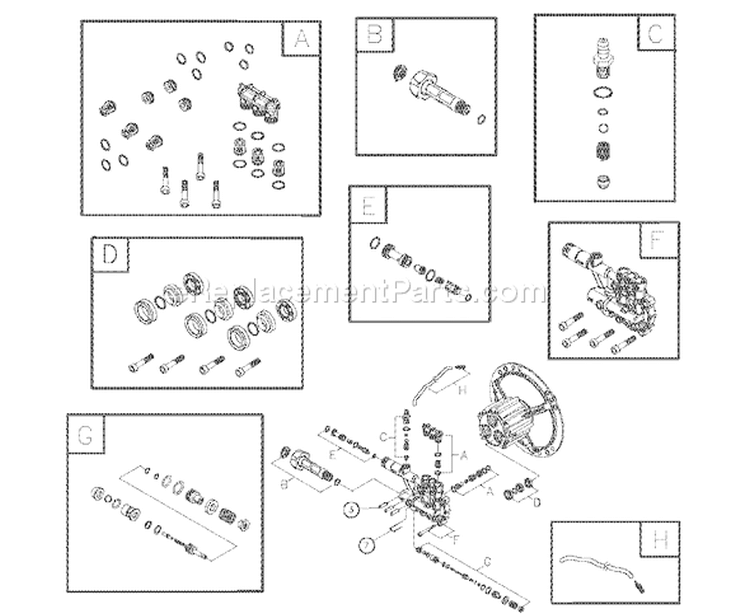 Page B Diagram and Parts List for 020248-2  Briggs and Stratton Pressure Washer